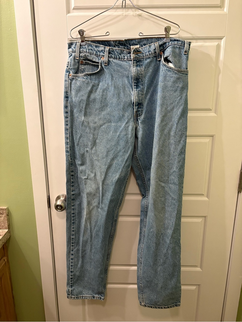 Vintage Orange‎ Tag Levi's Light Blue Straight Men's Jeans